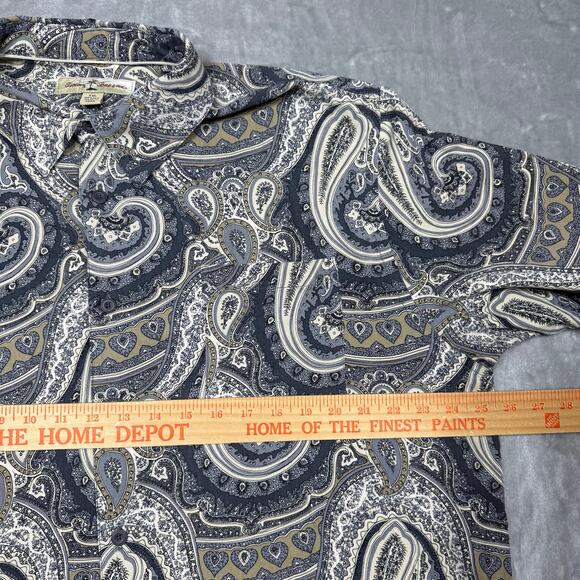 Tommy Bahama Shirt  Mens 2XL Printed Paisley Silk - Picture 4 of 7